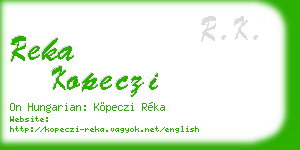 reka kopeczi business card
